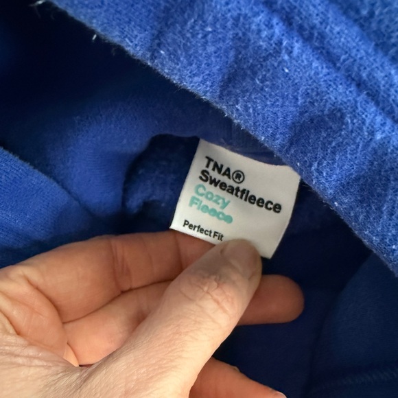 TNA Cozy Fleece Royal Blue Hoodie size Small - Picture 5 of 6